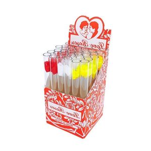 Älskar rosglasrökrör med plastblomma i 36 st i en lådtobaksrör som röker tillbehör hvmjr