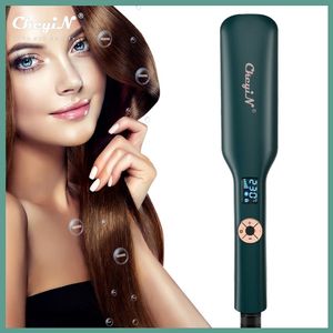 Curling Irons CkeyiN 12 Gears Temperature Adjustable Flat Iron Ceramic Electric Hair Straightener Fast Heating Straightening with Lock 230815