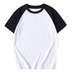 YBH DT003 # 180G Combed Cotton Children's Raglan Sleeve Round Neck Kort ärm T-shirt för barn