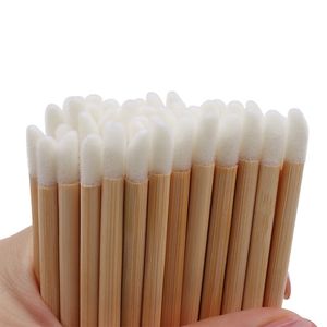 Ferramentas de maquiagem 100 PCS Brushes de lábios descartáveis ​​Varra de brilho do aplicador sem lint