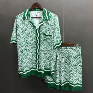 Мужские спортивные костюмы Digital Print Mens Mens Summer Roomts костюм Hawaii Printing Men Seat Casual Trade Clodes Fashion Brand Рубашка Shop Shorts Suit Men 230815