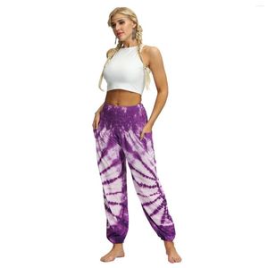 Active Pants Women Fashion Casual Printed Loose Bohemian Beach Holiday Bloomers Pocket Sunscreen Thai Yoga Sports Pant
