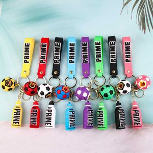 Dwjn Key Rings 3d Beverage Bottle Football Keychain Pvc Beverage Bottle Bag Pendant Prime Drink Wine Bottle Pendant