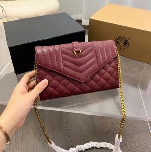 Tasarımcı Çantalar Crossbody Omuz Torbası Zinciri Çanta Nitelikli Zarf Lüks Çantalar Kadın Kate Tassel Cüzdan Cüzdanları Tasarımcı Kadın Çanta Kutusu 23cm