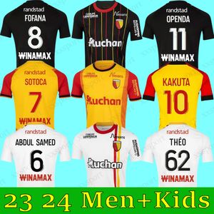 Maillot RC Lens 23 24 Soccer Jerseys Home Saint-Barbe Special Openda Ganago Sotoca Football Shirt 2023 Kids Fans 3rd بعيدًا