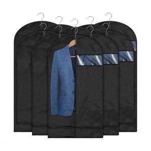 Dammskydd hängande plaggväska Damp Proof Dammtätkläder täcker kappdräkt Klänningsskydd full dragkedja för garderob förvaring resor 230815