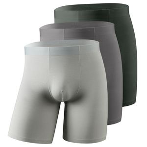 Underbyxor män andningsbara lång benboxare shorts sport stor storlek sexig elastiska mens trosor cueca manlig is silke sömlös förlängning korta byxor 230815