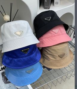 Designer Nylon Bucket Hat For Women Fashion Foldable Caps Black Blue Fisherman Hats Beach Sun Visor wide brim Caps Folding ladies Bowler Dropship M size