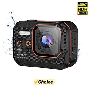 Kamery odporne na warunki atmosferyczne Cerastes Action Camera 4K60FPS Wi -Fi Pilot Control 30m Wodoodporne 170 ° Kąt Kąt Kąt Cam Cam GO Sport Pro 230816