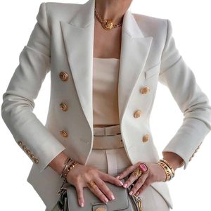 MEMINS FITS BLAZERS QXIUIXP MULHER CASual Blazer curto outono Button Winter Solid Plus Tamanho Jaqueta feminina Elegante Office Slim Blazer Coat XXXL 230815
