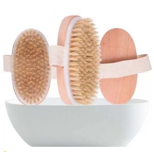 Cleaning Brushes Bath Brush Dry Skin Body Soft Natural Bristle SPA The Wooden Shower Without Handle Fast Delivery G0816