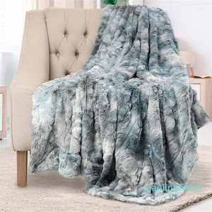 Cobertores Faux Fur Throw Breito Cabelo Longo Super macio macio de pelúcia desgrenhada para sofá sofá -cama inverno grosso quente