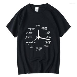 Men's T Shirts Summer T-shirt Pure Cotton Casual Fun Math Watch 3D Printed Loose Round Neck Short Sleeve Top