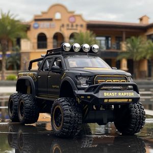 Diecast Model car Alloy Car Modified Off-Road Vehicle Model Diecast 1/28 Raptor Toy Vehicles Metal Car Model Collection Kids Toys Gift 230815