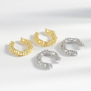Brincos de backs nbnb moda coreana noz forma para mulheres design de polígono garotas mangueiras de orelha de cor de ouro de cor de ouro feminino jóias de festa