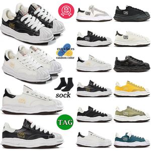 Maison Mihara Yasuhiro Mmy Original Casual Shoes Sohle Low geschnittene Leinwandschuhe weiße Balck für Männer Frauen Zehenkappe Sneaker Herren Sportschuh Frauen Sportgröße Leinwand Leder