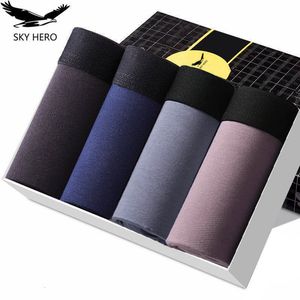 UNDUPTS 4PCSLOT MENS PANTIES CUECA BOXERS İÇİN Pamuk Termal İnsan İçin Pamuk Termal Homme Seksi Yumuşak Erkek Şort 230815