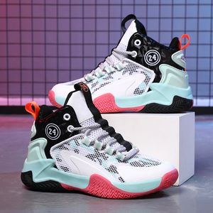 Athletic Outdoor Children Brand Boys Basketball Shoes Thick Sole Non-Slip Girls Barn Sneakers Child Sport Shoes Boy Girl Trainer Basket Boots Top 230816