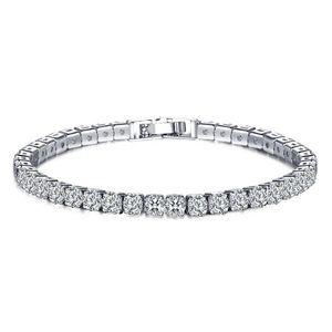 Łańcuch mody Tennis Bracelets Women Diamond Jewelry Silver Rose Gold Bracelets Party Prezent