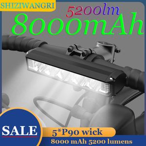 Aggiornamento delle luci della bici 5 P90 8000MAH LIGHT BICYCLE TAPILA TIPEC FIELIO RAMIPA RICAGLIABILE Accessori super luminosi 230815