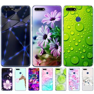 Huawei Y6 2018 Silikonskyddsfall 5,7 tum ATU-L21 Skyddsskydd för Huaweiy6 Prime 2018 Back Cover Protective Soft TPU