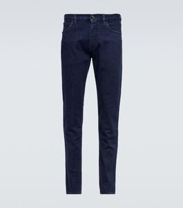 Jeans para calças de comprimento Long Design italiano Loro Piana Doccio Slim Jeans Europoean e American Solid Pant