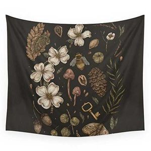 Tapestries Nature Walks Bee Flower Printed Tapestry Wall Hanging Coverlet Bedding Sheet Throw Bedspread Living Room Tapestries Dorm Decor