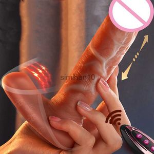Dildos/dongs bärbar realistisk dildo trådlös telesikvibrationssilikon penisvibrator för kvinnor onani g spot clitoris massage hkd230816