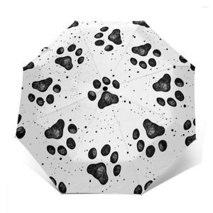 Ombrelli resistenti al vento pieghevole ombrello automatico Donne automatiche di stampe per cani pioggia per uomo parasole
