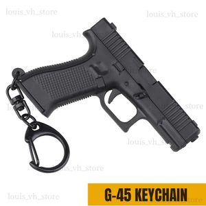 G45 Black Mini Gun Blakin 1 4 Miniaturowy Kształt Pistoletu Pistolet Pistol Pendant Ordant Prezent dla modelu fanów armii T230816