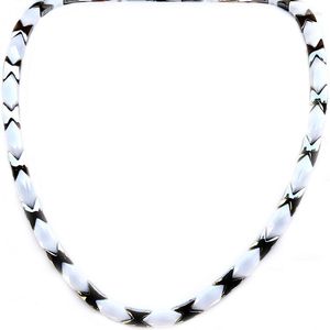 Łańcuchy biały ceramiczny naszyjnik dla kobiet zdrowie czarne ochry magnesy energetyczne naszyjniki żeńskie damskie akcesoria biżuterii regulowane