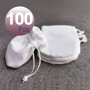 Pudełka biżuterii 100pcs p biała czarna flanel T Prezent biżuterii Velvet Torka Wschodnia Torka Polerowanie Self Pieczęć Pink Pakiet Mieczyca 230815