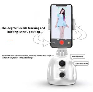 スタビライザーセルフィーザースティック360°回転aiロボットスマートオートフェイストラッキングティクトックxビデオ撮影カメラ付き携帯電話230816