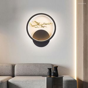 Wall Lamps Modern Glass Lamp Beside For Living Room Television Background Bedroom Bedside Aisle Stairs
