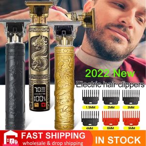 Electric Shavers Men's Electric Shaver Vintage T9 0mm Hair Cutting Machine Beard Trimmer Hair Clipper For Men Barber Shop Razor Lighter 230816