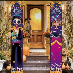 Altre forniture per feste di eventi forniti Messican Day of the Dead Party Porch Sign Halloween Banner Banner Messicano Fiesta Sign Decorazione della festa 230816