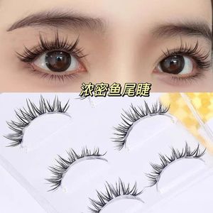 Falso Cylashes Fishtail 3 pares Mink Band invisível Banda artesanal Soft reutilizável grossa Lashes Beauty 230816