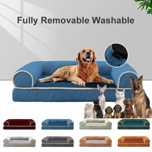 Washable Pet Bed for Dogs and Cats, Square Sofa Bed with Warm Blanket for Small Dogs and Puppies