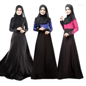 Abbigliamento etnico Ultime donne musulmane Abaya Two tono colore in pizzo abito lungo islamico kaftan cp024