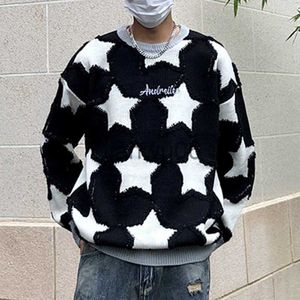 Men's Sweaters vintage sweater women cute pullover Y2K Harajuku graphics knitted ugly sweater men stars hearts black green gothic punk rock J230806