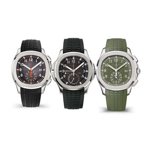 Męskie zegarek Aquanaut Green 42 mm Wysokiej jakości automatyczny ruch Hinery Watches guma Wacth Waterproof Sapphire Na rękaw