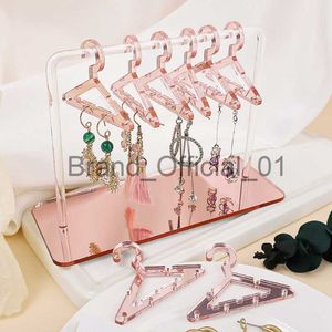 Kreativitätskleiderbügel klare Acrylschmuck Display -Rack Ohrringe Hängende Kleidung Ständer Aufbewahrung Schmuck Lopwindow Display Racks x0816