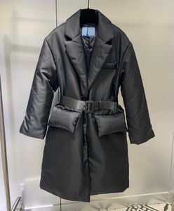 Designerska kurtka kobiety w dół płaszcze jeansowe terry parkas top moda prd puffer kurtki męskie mens blazers Triangle Budge zima grube płaszcze długie rękawy wiatrówki