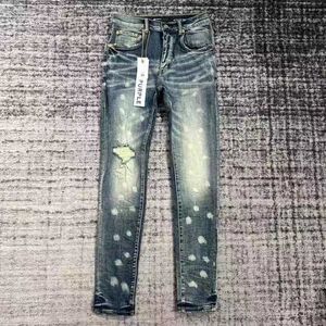 2023 Purple-Bran* Erkekler Tasarımcı Antiaming Slim Fit Casual Jeans PU2023900 Boyut 30-32-34-36-38PNJ8