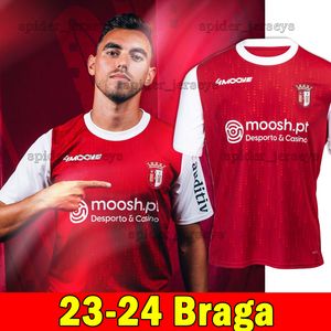 23 24 Sporting Braga Soccer Jerseys Bruma Rony Lopes R.Horta 2023 2024 Abel Ruiz Banza Pizzi Fonte Red Home Football Shirts Men Uniforms