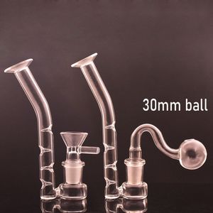 14mm dişi cam yağ brağı boru nargile, içbükey delikli ağ adaptörü j kanca adaptörü 30mm top cam yağ brülör boruları ile teçhizat bong