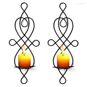 Titulares de vela 1pc Chinesa MONOTE SHOPE CANDLESTICK decoração de parede de metal decoração de decoração artesanato Artes de artamento Pillar Solter