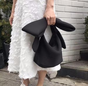 Evening Bags Women Space Cotton Handbag Purse Wedding Totes Clutches Cocktail Party Bowknot Korean Style Black Vintage Chic Strap BAG