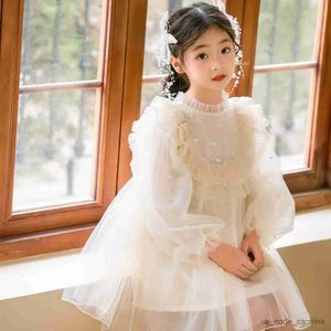 Girl's Dresses Girls' Spring and Autumn Dress New Children's Princess Dress Baby Starry Sky Sequin Dress Children Hosting Performance R230816