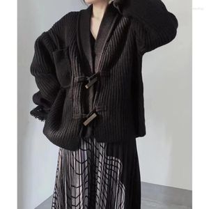 Magliette da donna Lyeeynnr autunno inverno spesse cardigan calde donne maglioni vintage di alta qualità di alta qualità